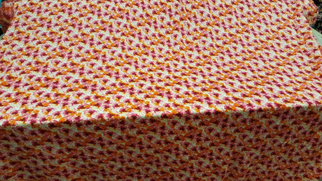 Rayon Floral Print Fabric Orange Fuchsia
