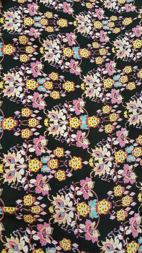 Rayon Floral Print Fabric