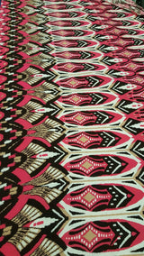 Rayon Challis Egyptian Print Magenta