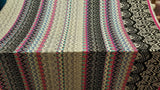 Rayon Challis Multicolor Geometric Pink Black White