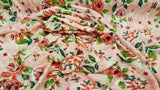 Rayon Crepon Floral Print Pink