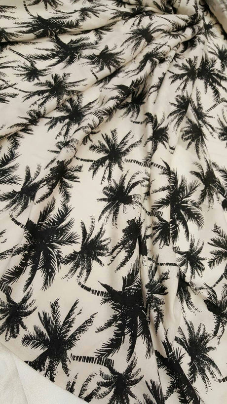 Rayon Challis Palm Print