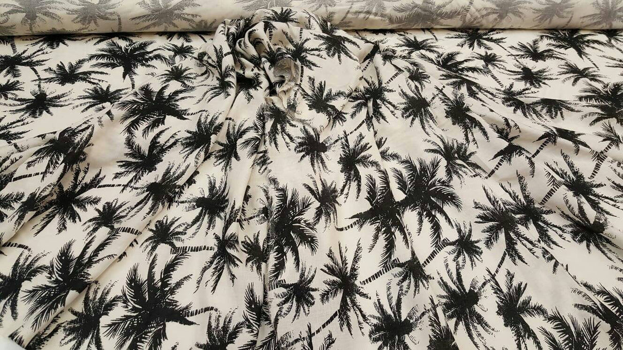 Rayon Challis Palm Print