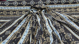 Rayon Crêpe Blue Paisley Fabric