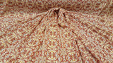 Rayon Challis Orange Yellow Geometric Floral Print