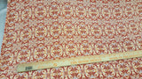 Rayon Challis Orange Yellow Geometric Floral Print