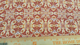 Rayon Challis Orange Yellow Geometric Floral Print