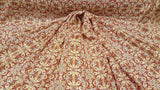 Rayon Challis Orange Yellow Geometric Floral Print