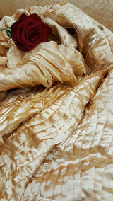 Gold Waves Satin Fabric
