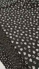 Rayon Challis Black and White Owls