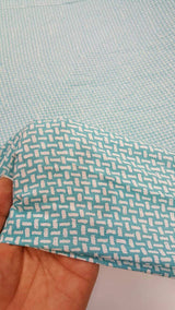 Rayon Challis Japanese Inspired Print Sage Off White
