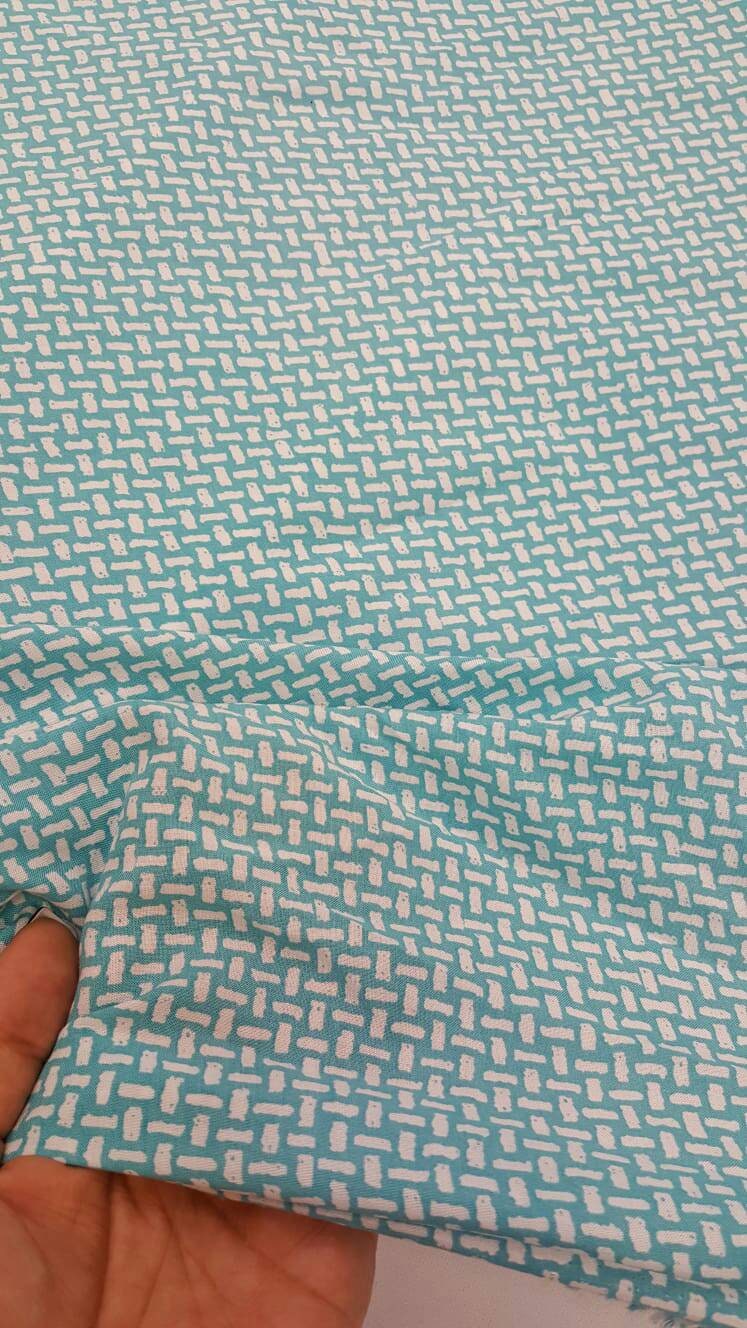 Rayon Challis Japanese Inspired Print Sage Off White