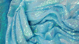 Sequin Fabric Sky Blue Iridescent