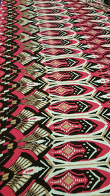Rayon Challis Egyptian Print Magenta