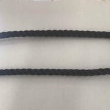 Satin Rope Cord Trim Black 1/4 Inch