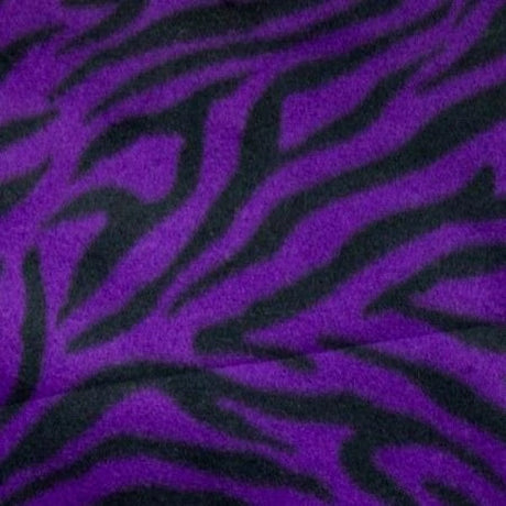 Zebra Print Fleece Polyester Fabric - Zebra Print, 60" Width, 280 GSM (1 Yard)