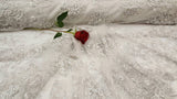 Silver Embroidery Lace with Pearls on Mesh