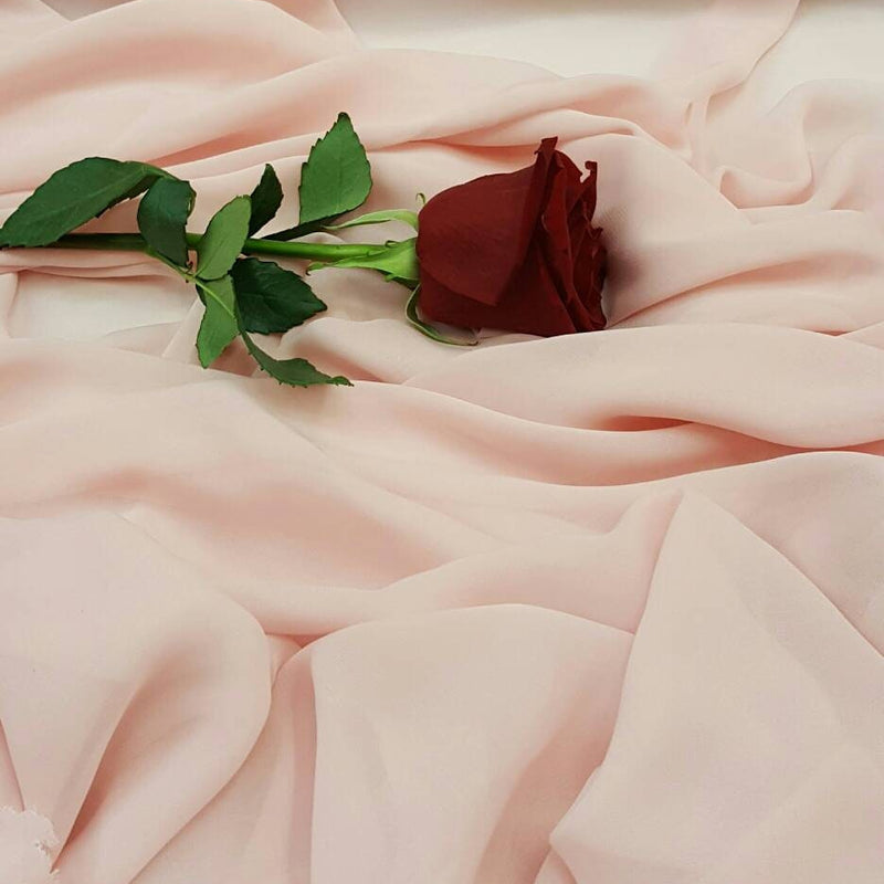 Silk Chiffon Fabric Soft Pink