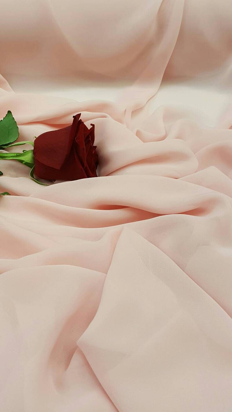 Silk Chiffon Fabric Soft Pink
