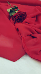 Red Chiffon Fabric