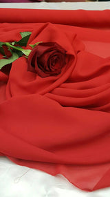 Red Chiffon Fabric