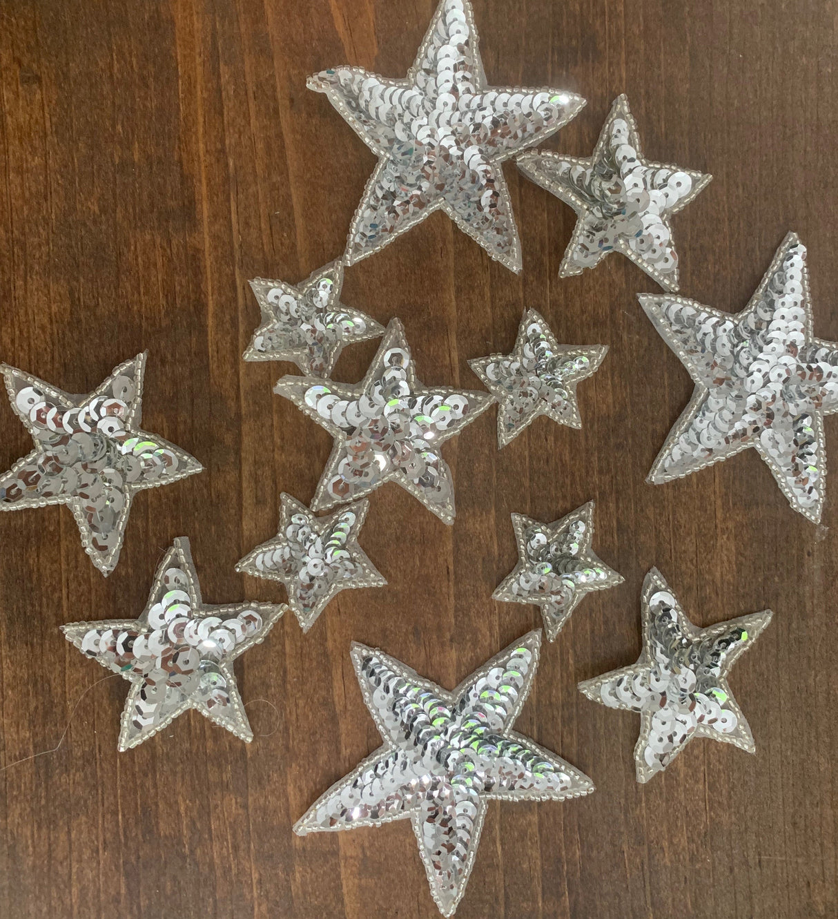 Star Patch Gold Sequin Beaded Iron-On