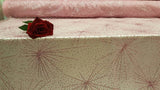 Pink Glitter Lace Stars Fabric