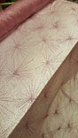 Pink Glitter Lace Stars Fabric