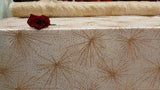 Gold Glitter Lace Stars Fabric