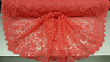 Coral Embroidery Lace Double Scalloped