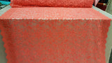 Coral Embroidery Lace Double Scalloped