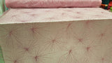 Pink Glitter Lace Stars Fabric