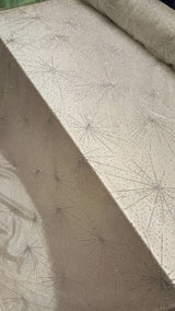 Glitter Lace Stars Silver Mesh