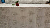 Silver Embroidery Lace with Pearls on Mesh