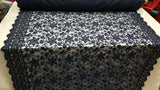 Embroidered Guipure Lace Navy Blue