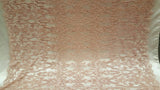 Beaded Lace Fabric Dusty Rose Damask