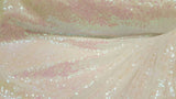 White Iridescent Sequin Hologram Fabric