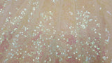 White Iridescent Sequin Hologram Fabric