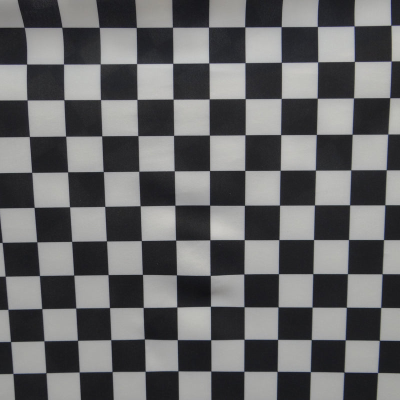 Black And White Checkers Spandex Fabric - Black And White Checkered Print, 58"/60" Width (1 Yard)
