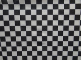 Black And White Checkers Spandex Fabric - Black And White Checkered Print, 58"/60" Width (1 Yard)