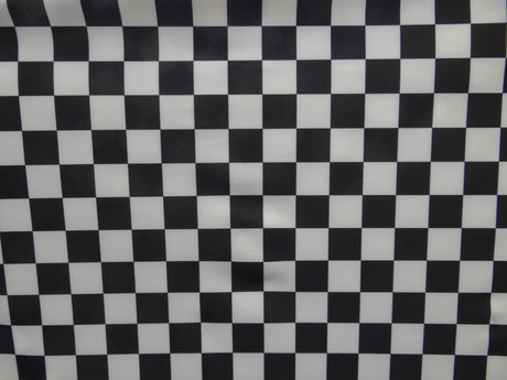 Black And White Checkers Spandex Fabric - Black And White Checkered Print, 58"/60" Width (1 Yard)