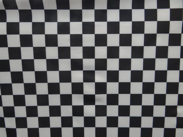 Black And White Checkers Spandex Fabric - Black And White Checkered Print, 58"/60" Width (1 Yard)