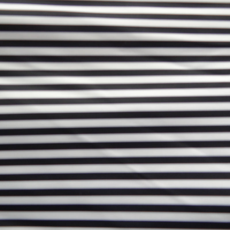 Black And White Half Inch Stripes Polyester Spandex Fabric - Black And White Half Inch Stripes, 58"/60" Width (1 Yard)
