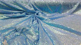 Blue Sequin Iridescent Fabric