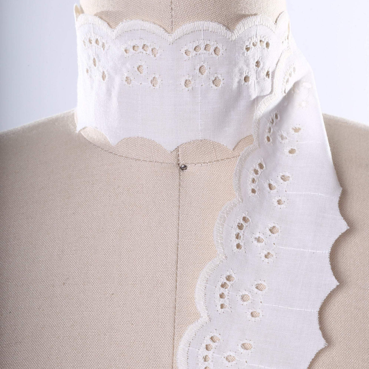 Eyelet Cotton Lace Trim Ivory 2 Inch