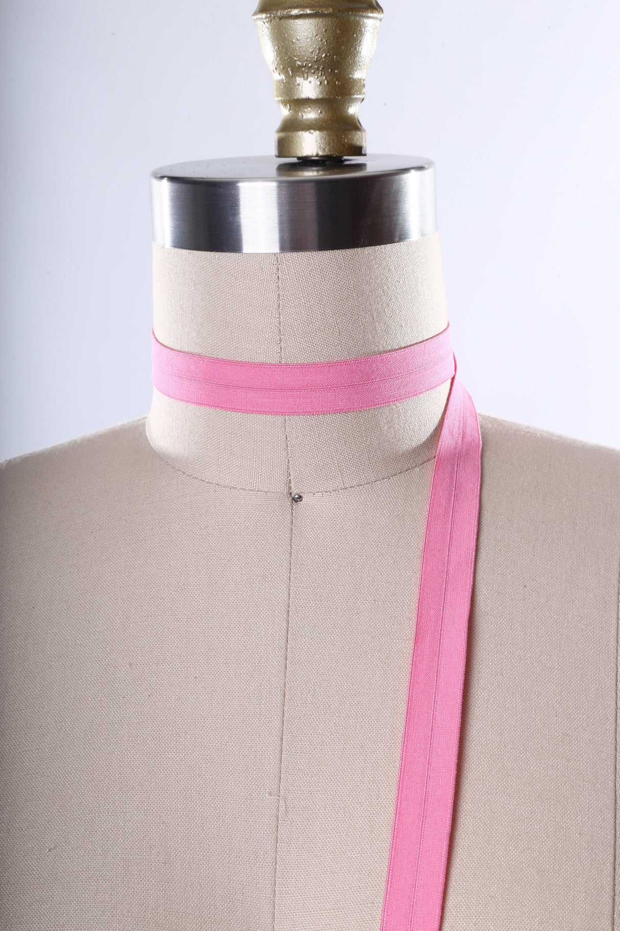 Fold Over Elastic Trim Taffy Pink
