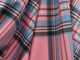 Pink Tartan Plaid Spandex Fabric - Pink Tartan Plaid, 58"/60" Width (1 Yard)