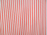 Orange And Cream Half Inch Stripes Polyester Spandex Fabric - Orange And Cream Half Inch Stripes, 58"/60" Width (Yards)
