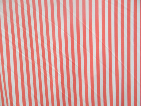 Orange And Cream Half Inch Stripes Polyester Spandex Fabric - Orange And Cream Half Inch Stripes, 58"/60" Width (Yards)