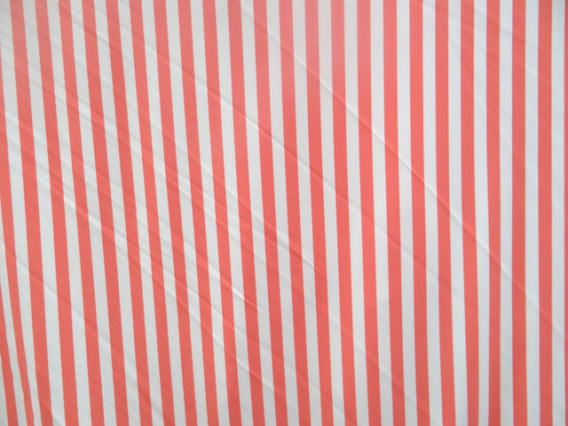 Orange And Cream Half Inch Stripes Polyester Spandex Fabric - Orange And Cream Half Inch Stripes, 58"/60" Width (Yards)
